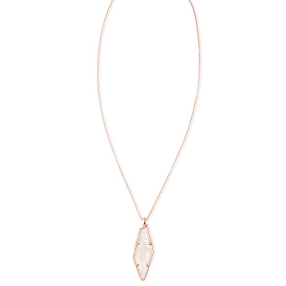 Kendra Scott Beatrice Necklace in Rose Gold and Ivory Mother of Pearl - Picture 3 of 4